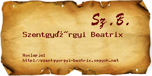 Szentgyörgyi Beatrix névjegykártya